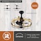 Vaxcel Kenton Black and Gold Brass Contemporary 21-in. Fandelier Ceiling Fan with Cage Light Kit & Remote F0127 - alternate 5